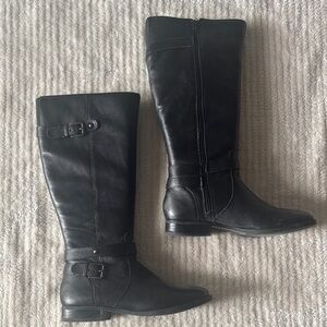 Arturo Chiang Black Leather Boots. Size 8.5